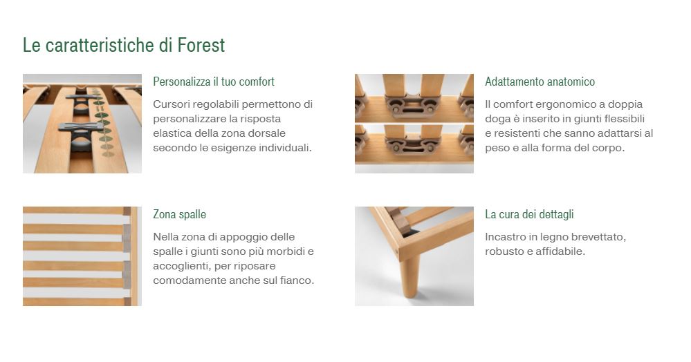Rete ergonomica FOREST Dorsal legno matrimoniale 03
