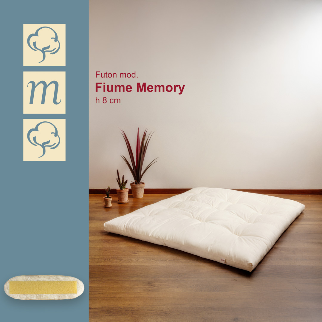 FUTON Fiume Memory h8 Onfuton produttore futon artigianali ecologici copertina