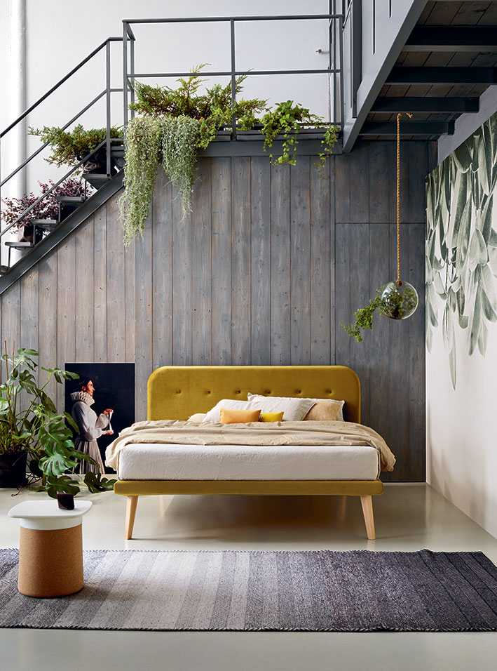Letto-tessile-Dorsal-Simplicity-testiera-C85-trapuntata